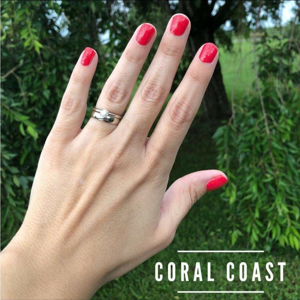 *Retired, HTF* Color Street: Coral Coast | Orange Gold Glitter Summer Beach - Picture 1 of 12